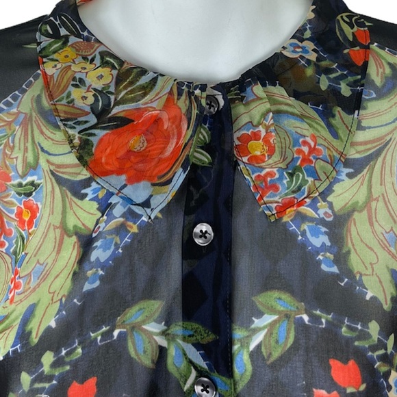 Cabi #3072 Amour Black Floral Blouse Small - Picture 4 of 8